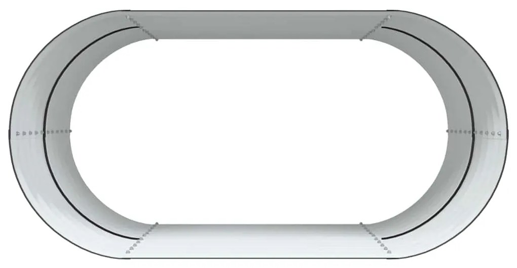 Cama Elevada para o Jardim vidaXL Castanho 160x80x81 cm Aço Galvanizad