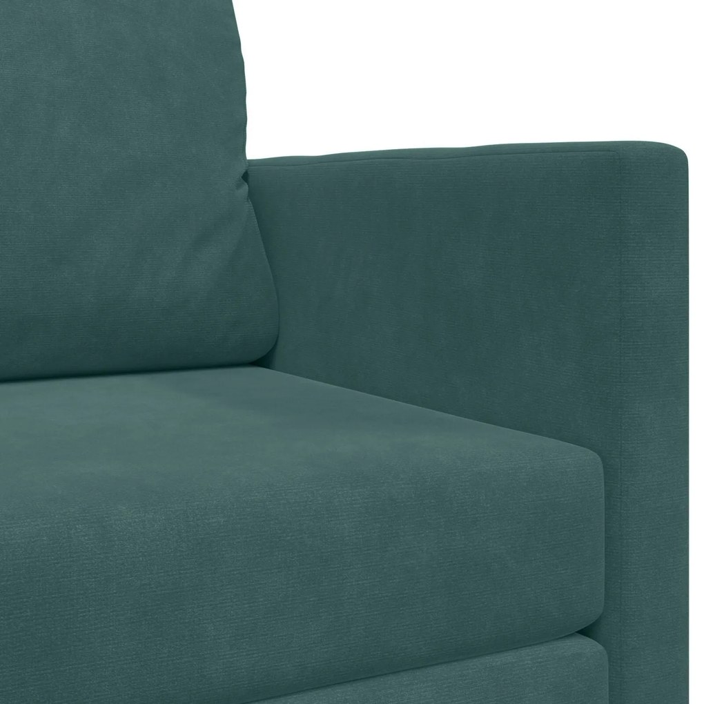 Sofá Cama de Piso 2 em 1 Verde Escuro 124x204x61 cm Veludo