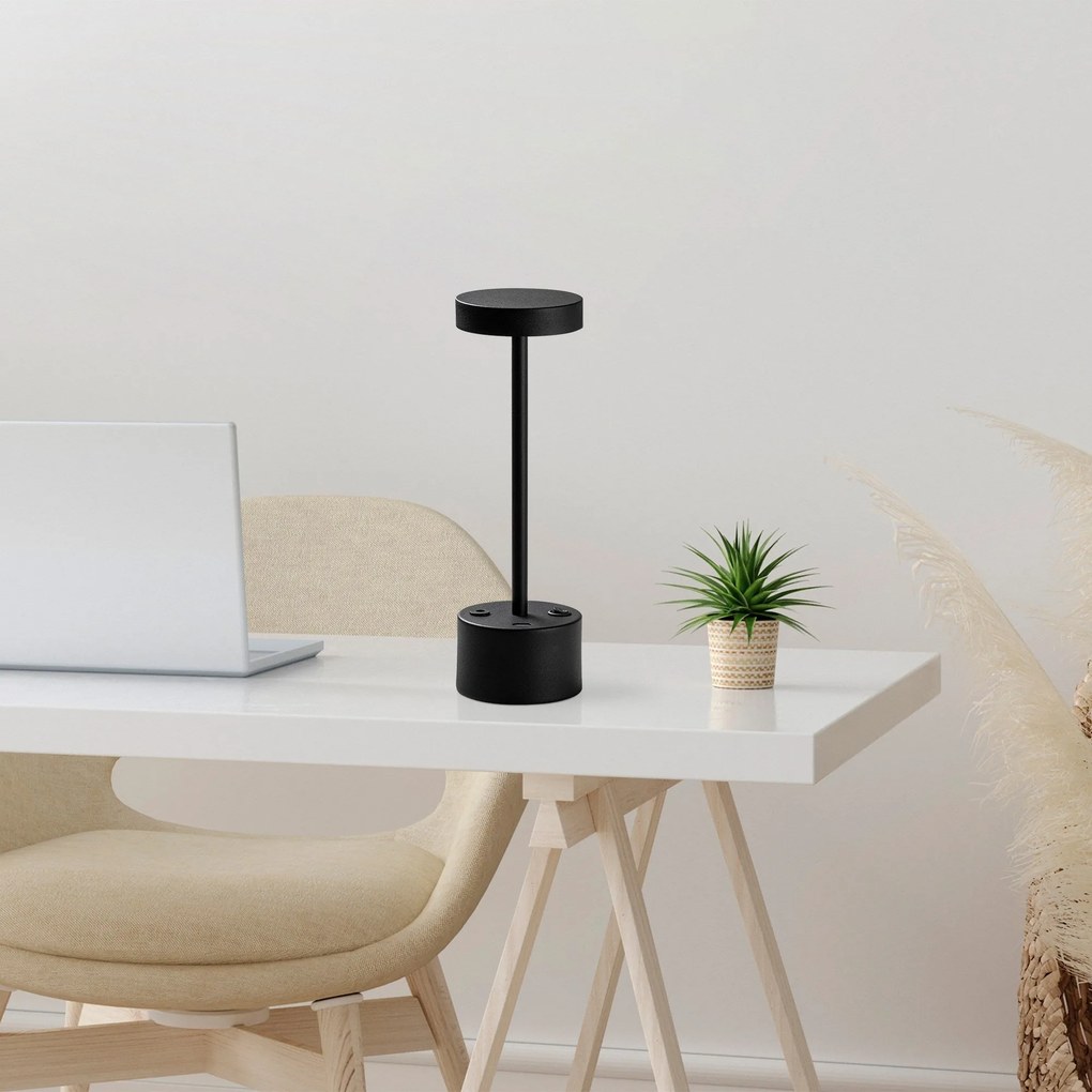 Candeeiro de Mesa Keyf – Preto – Diâmetro 9 cm Altura 28 cm