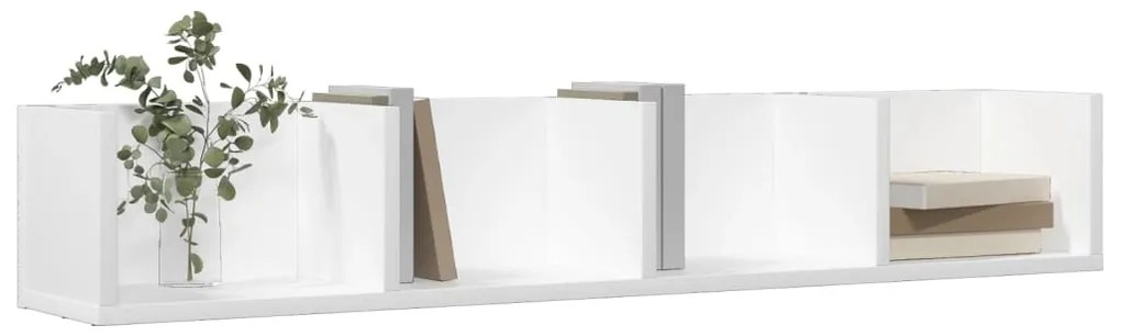 Armários de parede 2 pcs 99x18x16,5 cm derivados madeira branco
