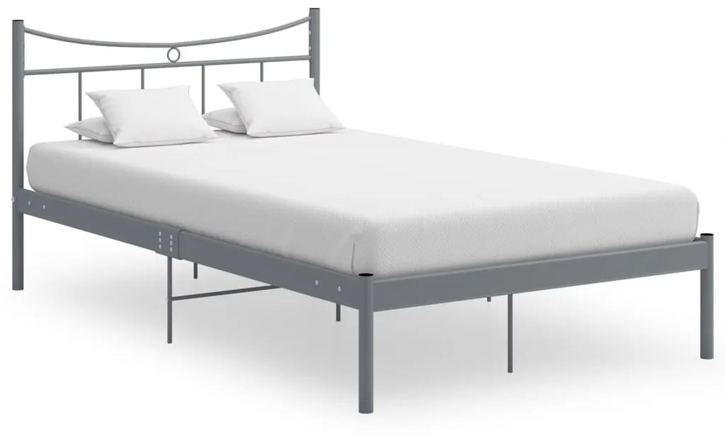 vidaXL Estrutura de cama 120x200 cm metal cinzento