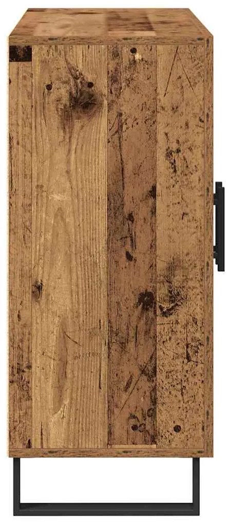 Sideboard vidaXL com 3 Portas em Madeira Antiga 90x34x80 cm em Madeira