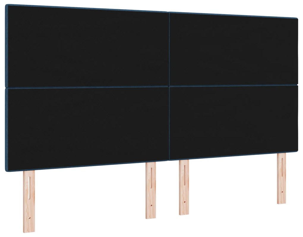 Cabeceira VidaXL Botão Estofada Azul 180 cm Tecido
