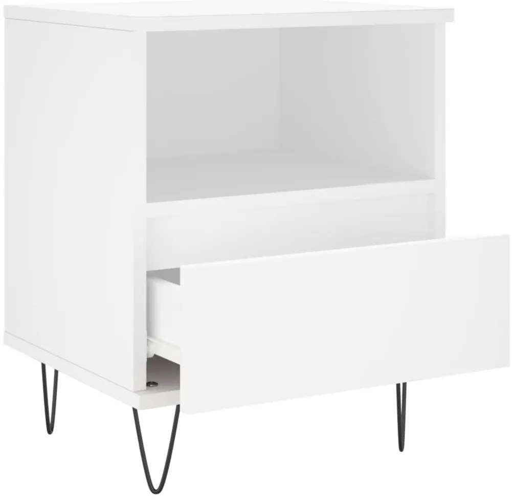 Mesa de cabeceira 40x35x50 cm derivados de madeira branco