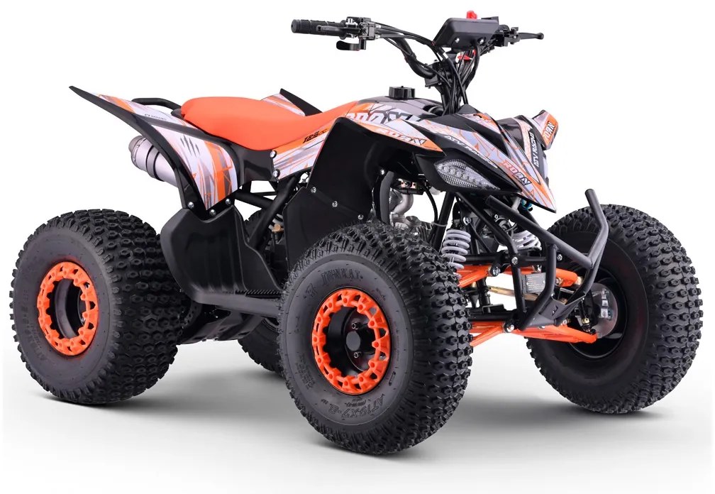 MINI MOTO 4 GASOLINA PARA CRIANÇAS 125cc Roan Ratte R8 automático Laranja