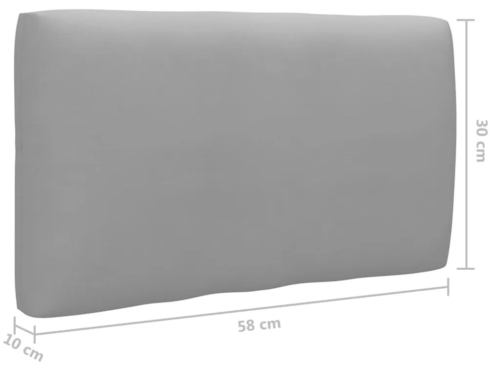 6 pcs conj. lounge paletes c/ almofadões pinho impregnado cinza