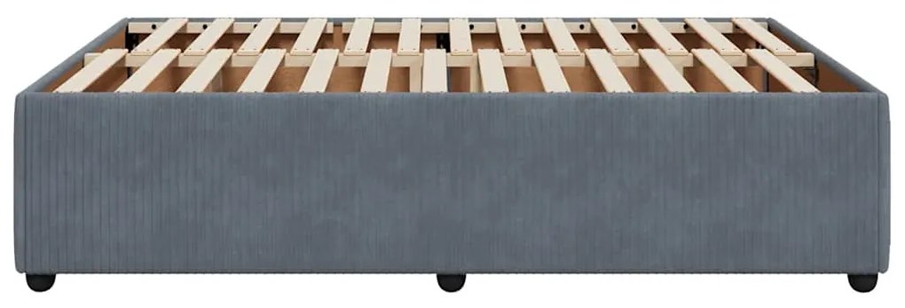 Estrutura de cama sem colchão 160x200 cm veludo cinzento-escuro