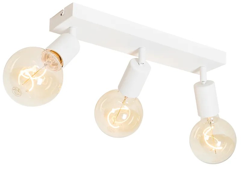 Candeeiro de teto moderno branco retangular 3-luzes - Facil