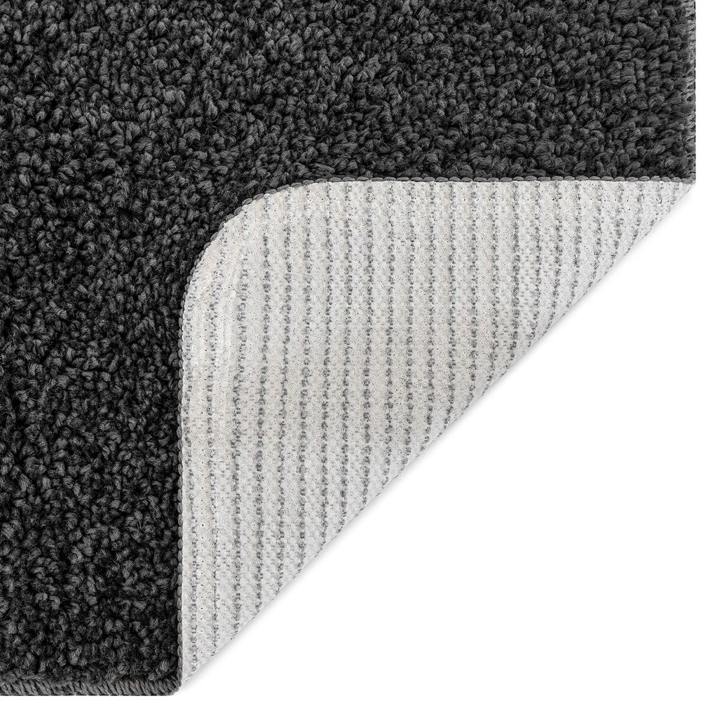 Tapete Shaggy vidaXL com Base de Látex Cinza Escuro 240x340 cm