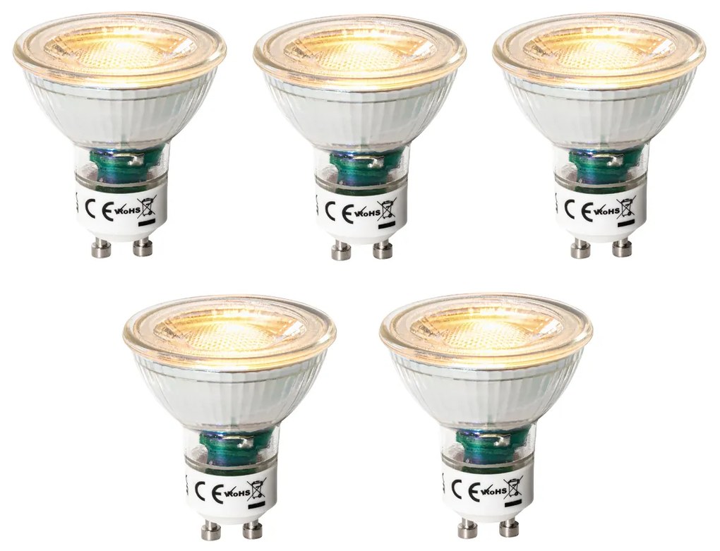 Conjunto de 5 Lâmpadas LED GU10 Reguláveis em 3 Níveis 6W 460 lm 2000 - 6000K