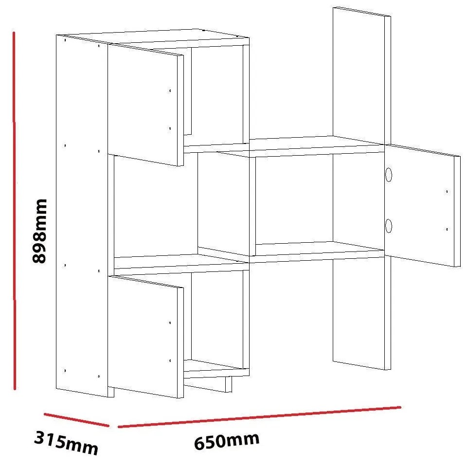 Armário Multiusos Anna – Branco – 65 x 89,8 x 31,5 cm