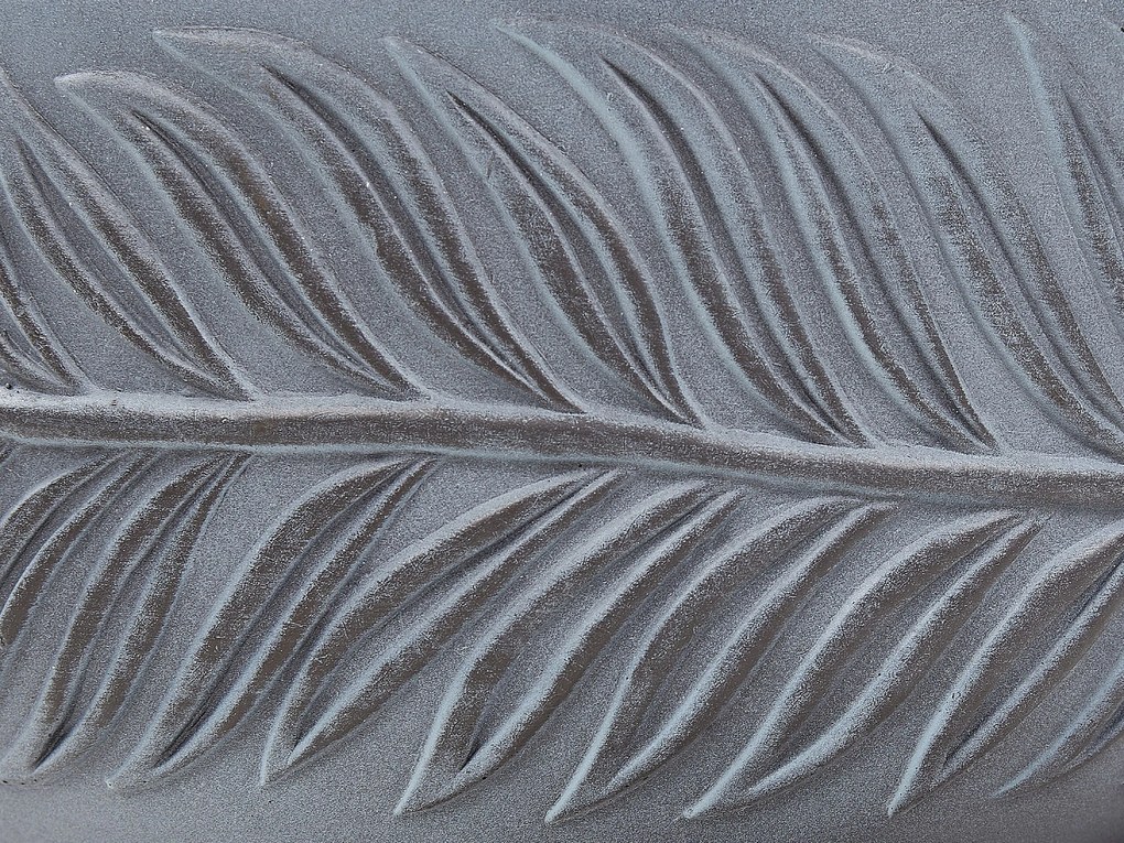 Vaso para plantas em fibra de argila cinzenta 25 x 25 x 14 cm FTERO Beliani