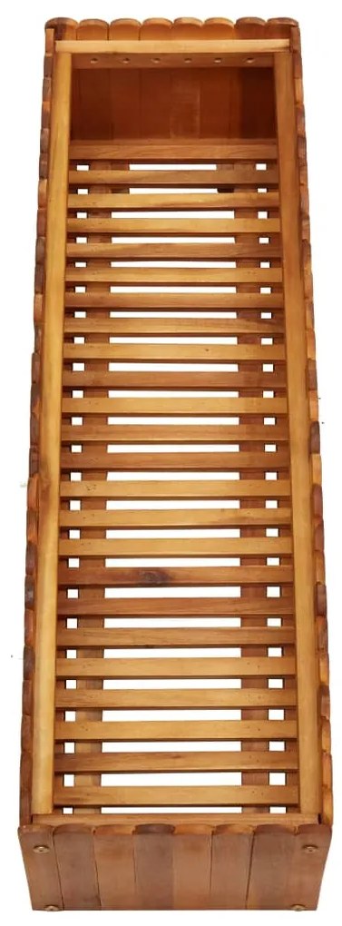 Vaso/floreira de jardim 100x30x25 cm madeira de acácia maciça