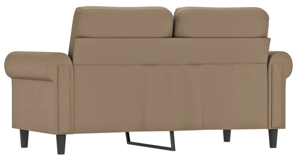 Sofá de 2 lugares 120 cm couro artificial cor cappuccino
