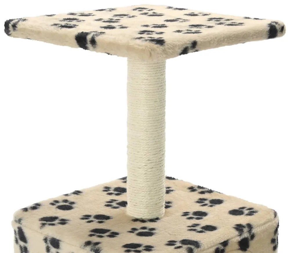 Árvore para gatos c/postes arranhadores sisal 55 cm bege