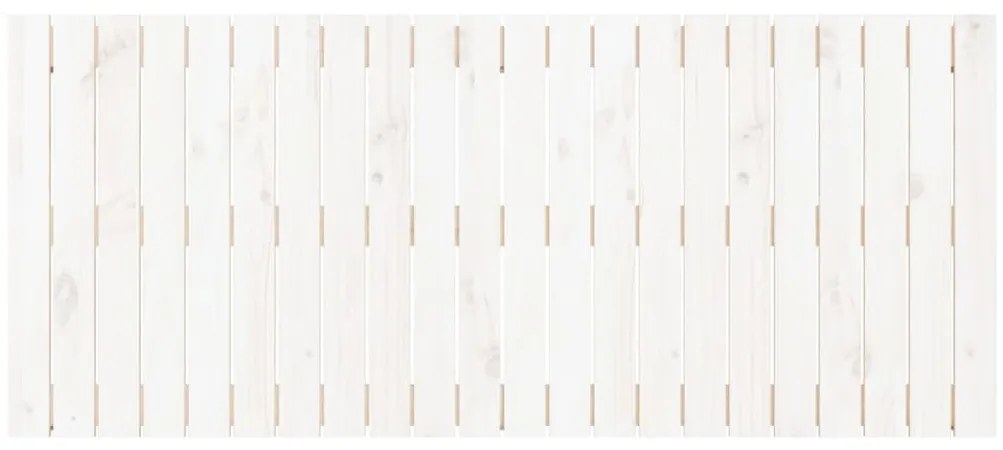 Cabeceira de parede 140x3x60 cm madeira de pinho maciça branco