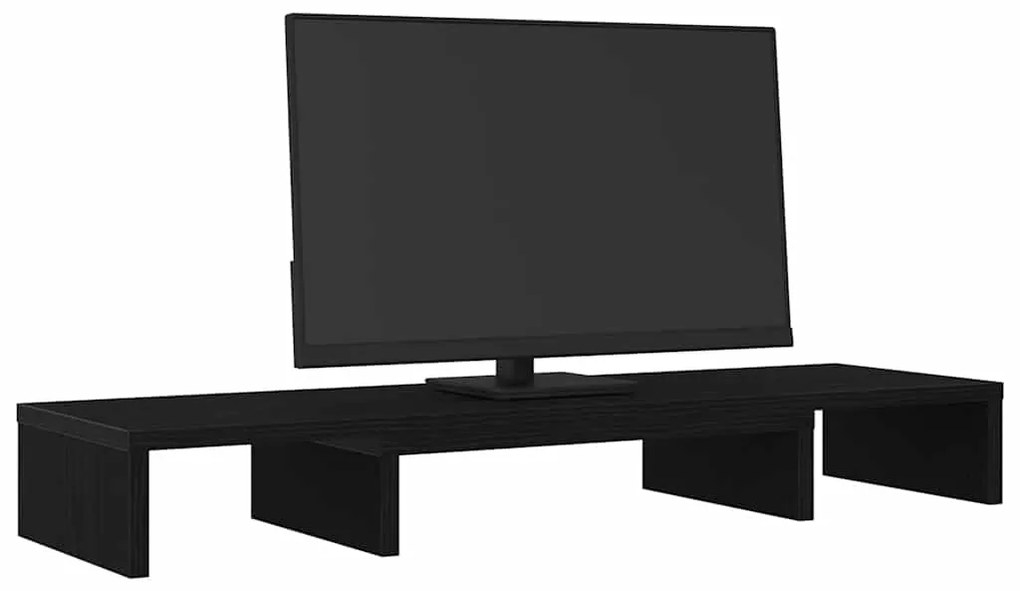 Suporte p/ monitor ajustável 80x24x10,5 cm carvalho preto