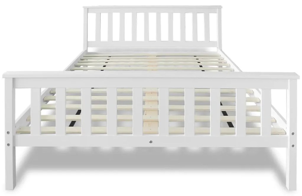 Cama com colchão 140x200 cm madeira de pinho maciça