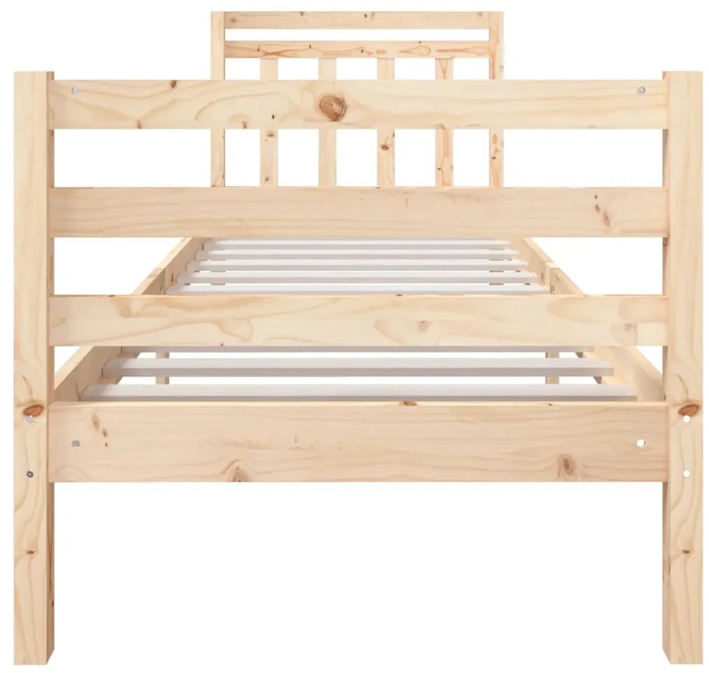 Estrutura de cama pequena solteiro 75x190 cm madeira maciça