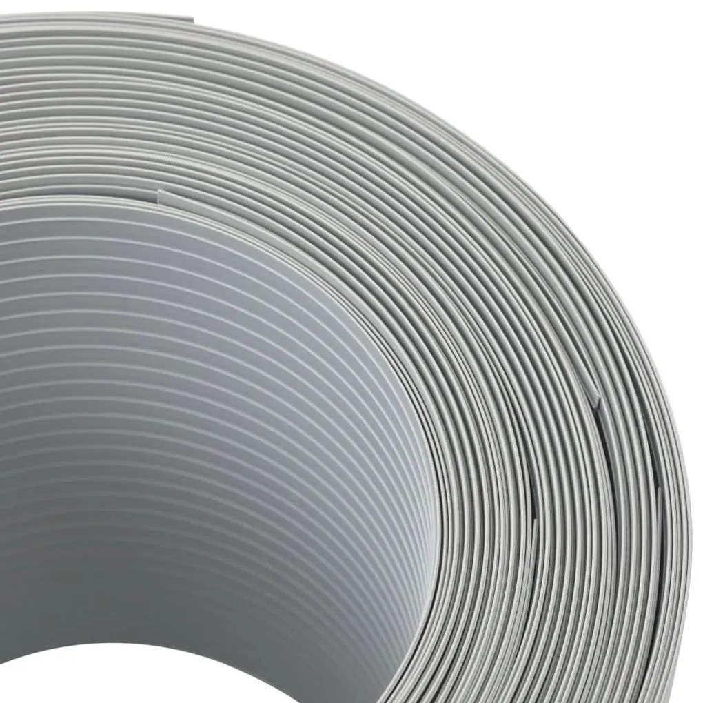 Telas privacidade p/ jardim 10 pcs 252,5x19 cm PVC cinza claro