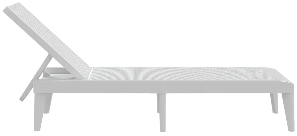 Espreguiçadeira 186x60x29 cm PP branco