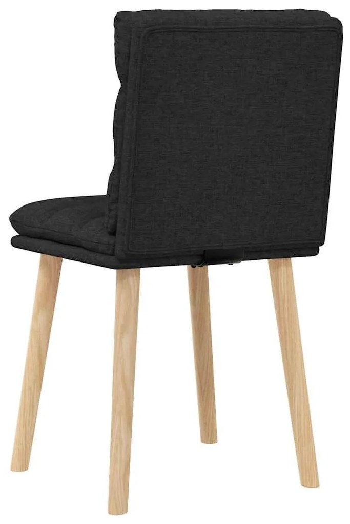 Cadeiras de jantar 2 pcs tecido preto