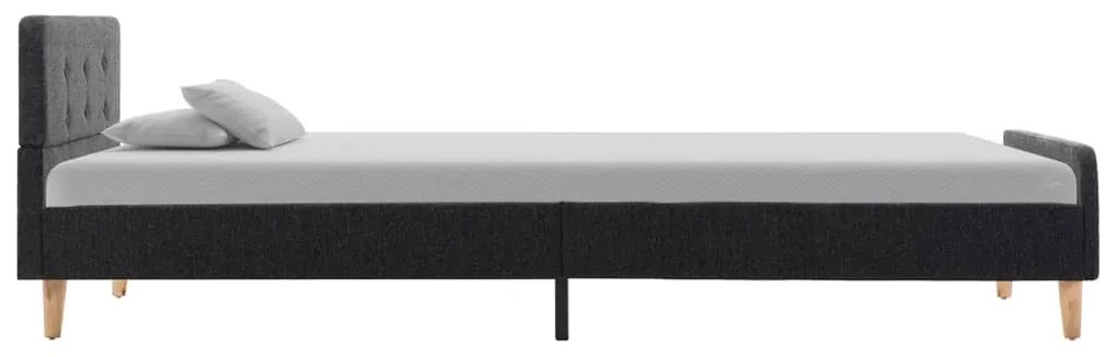 Estrutura de cama 100x200 cm serapilheira cinzento-escuro