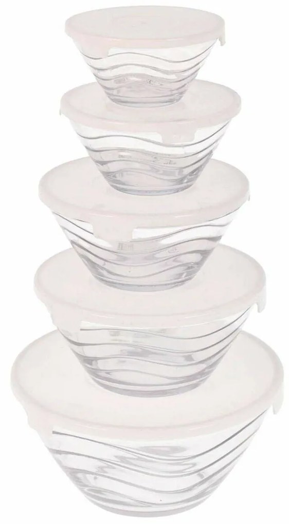 Conjunto de Lancheiras Excellent Houseware Cristal 5 Peças