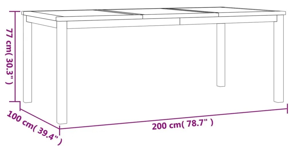 Conjunto de jantar para jardim 7 pcs madeira de teca maciça