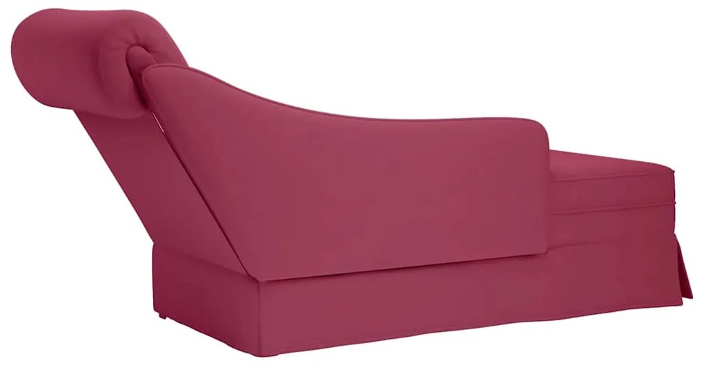 Chaise lounge c/ reforço/apoio de braços direito veludo