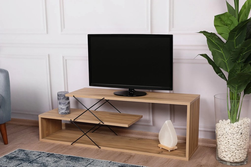 Móvel TV Zigzag – Carvalho – 120 cm x 40 cm x 30 cm