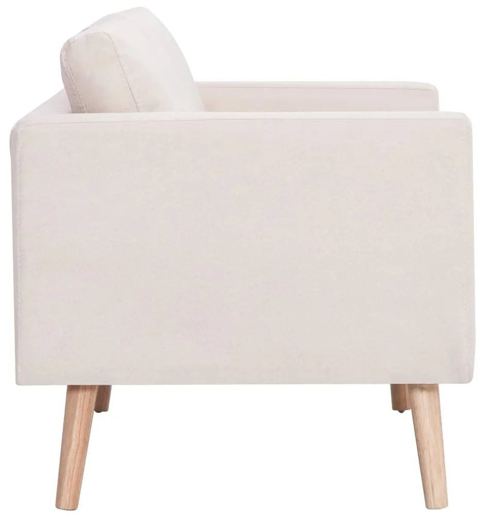 Sofá de 2 lugares tecido cor creme