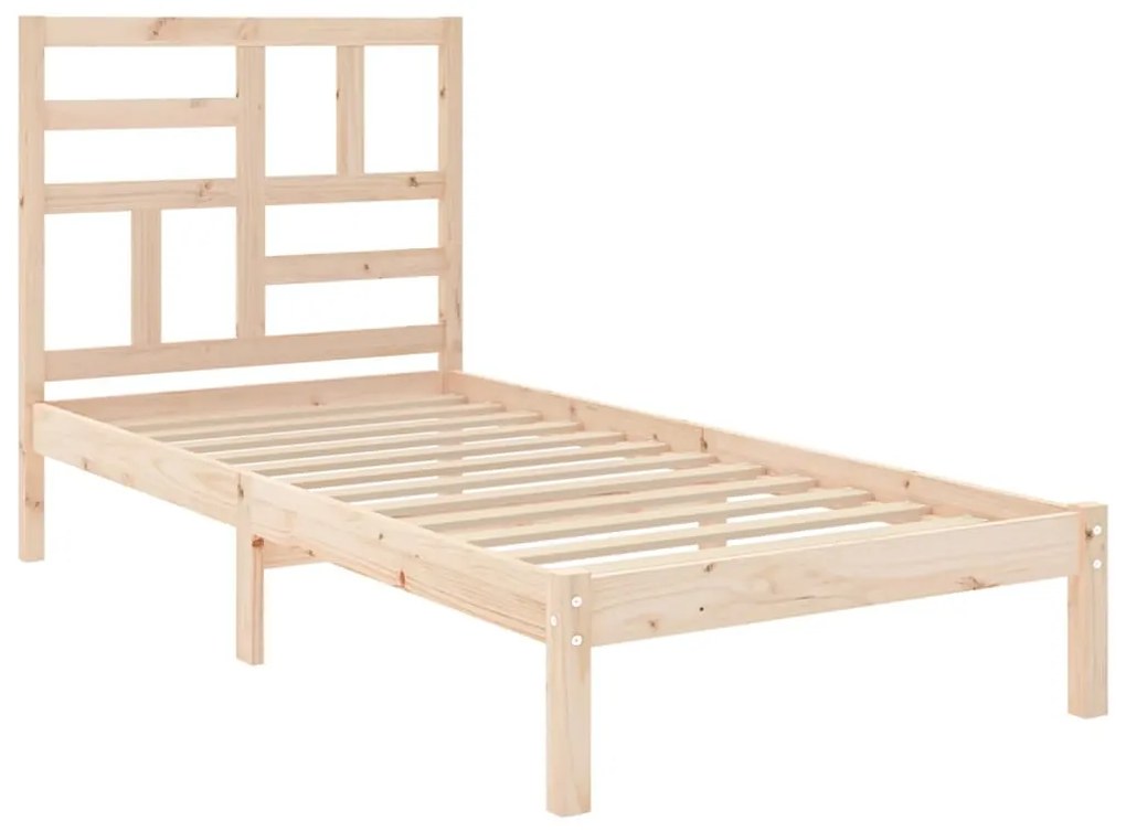 Estrutura de cama pequena solteiro 75x190 cm madeira maciça