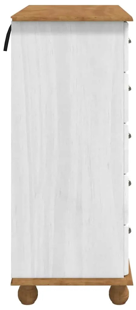 Cômoda "ASKIM" Branca 91x40x95,5 cm Madeira Sólida de Pinho