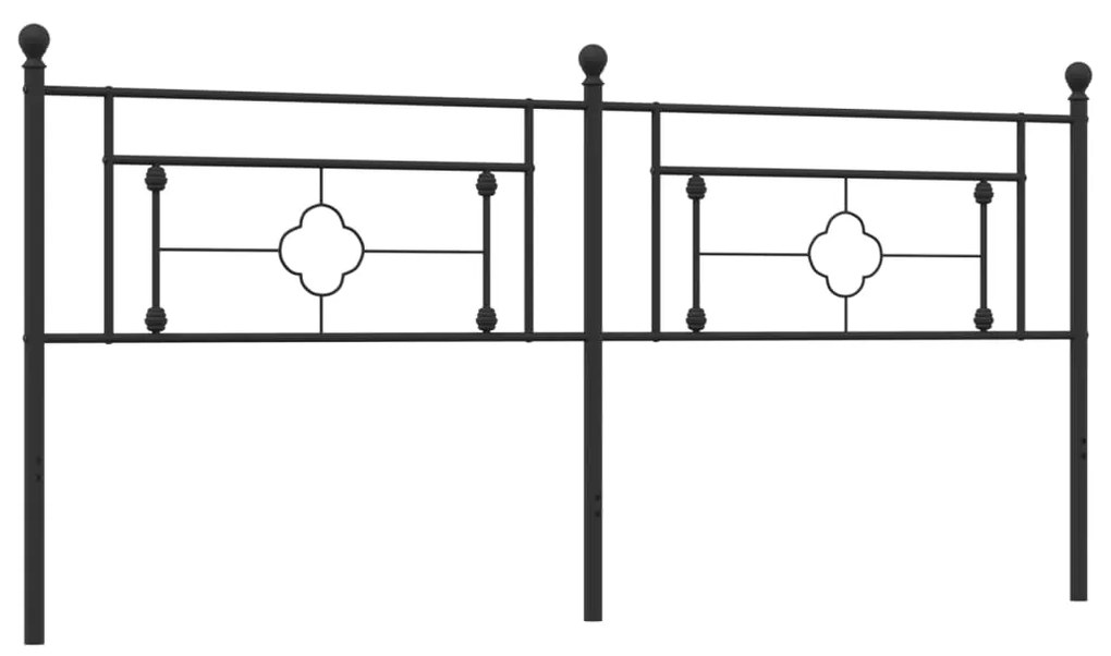 Cabeceira de cama 193 cm metal preto