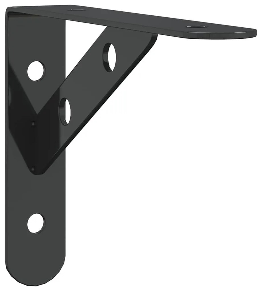 Suportes prateleira 4pcs 15x2,5x11,5 cm aço inoxidável prateado