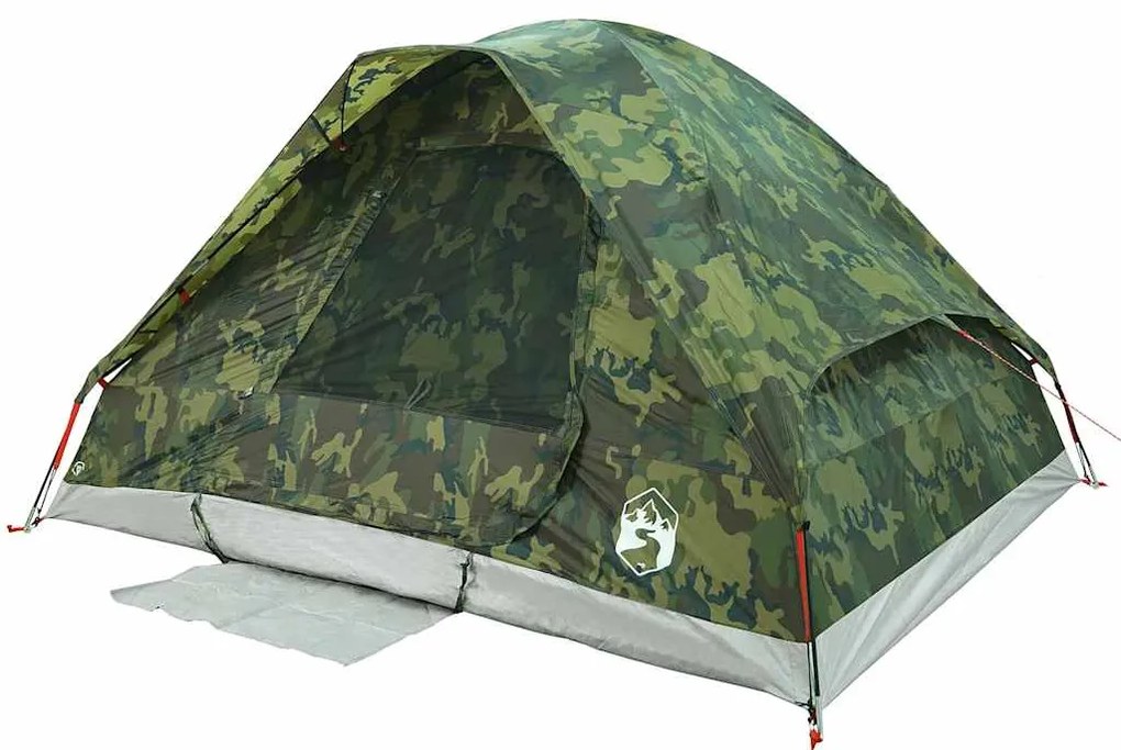 Tenda familiar cúpula para 6 pessoas impermeável camuflagem