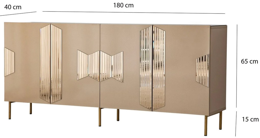 Console Vienna – Bronze Gold – 180 cm x 80 cm x 40 cm