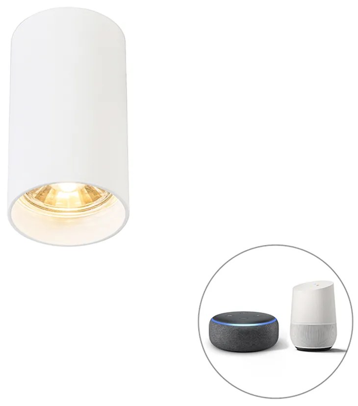 LED Foco moderno inteligente branco com lâmpada GU10 WiFi - Tuba Moderno,Design