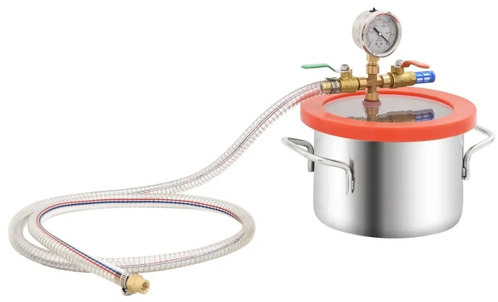 vidaXL Câmara de vácuo em aço inoxidável 3,7 L