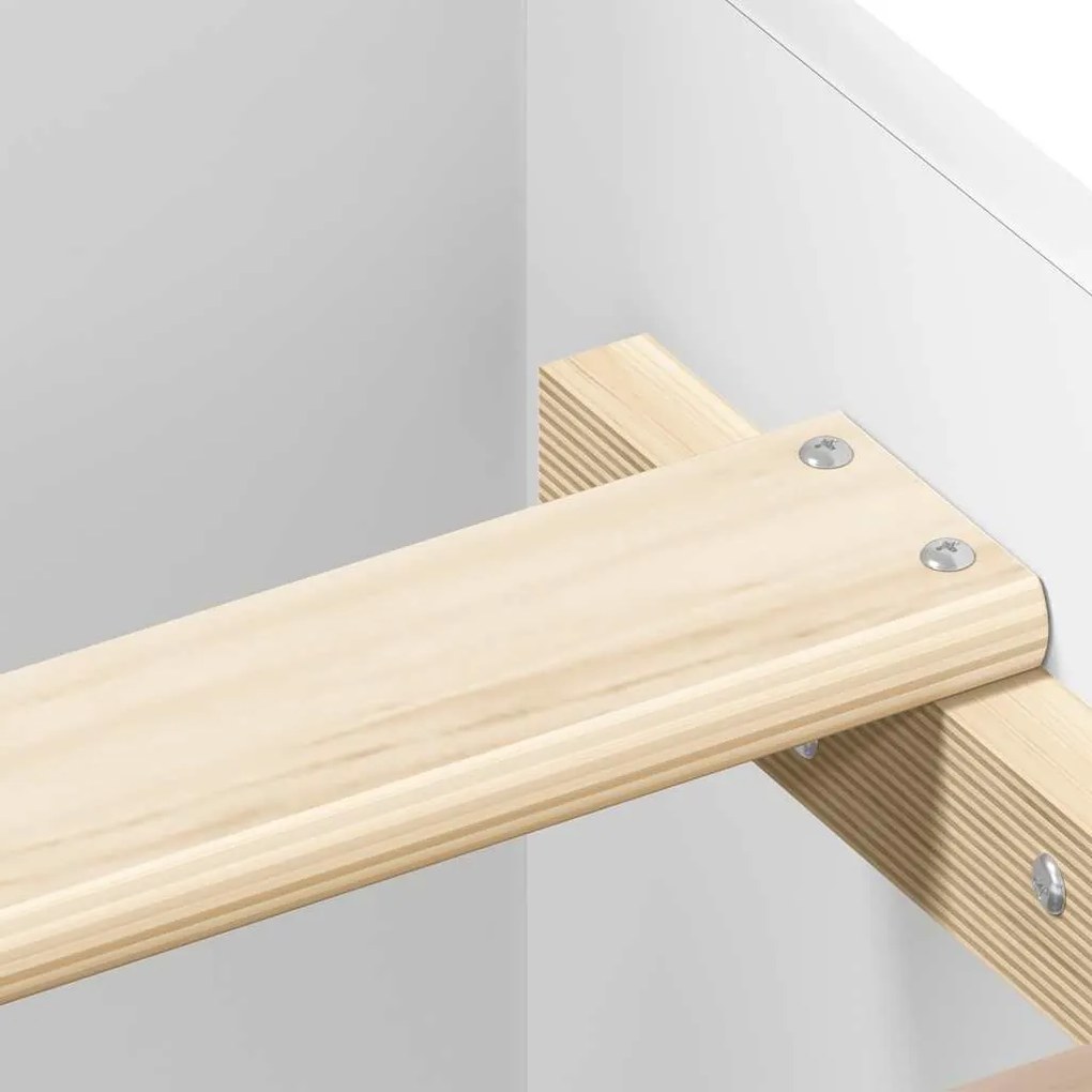 Estrutura de cama 90x190 cm derivados de madeira branco