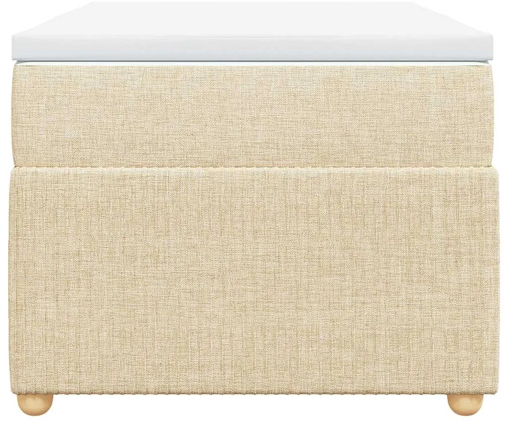 Cama com molas/colchão 80x200 cm tecido cor crème