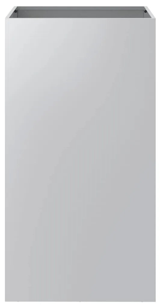 Vaso/floreira 42x38x75 cm aço galvanizado prateado