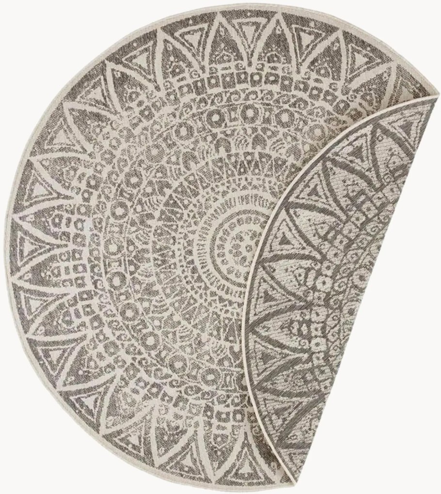 Tapete redondo reversível para interior e exterior Lilja