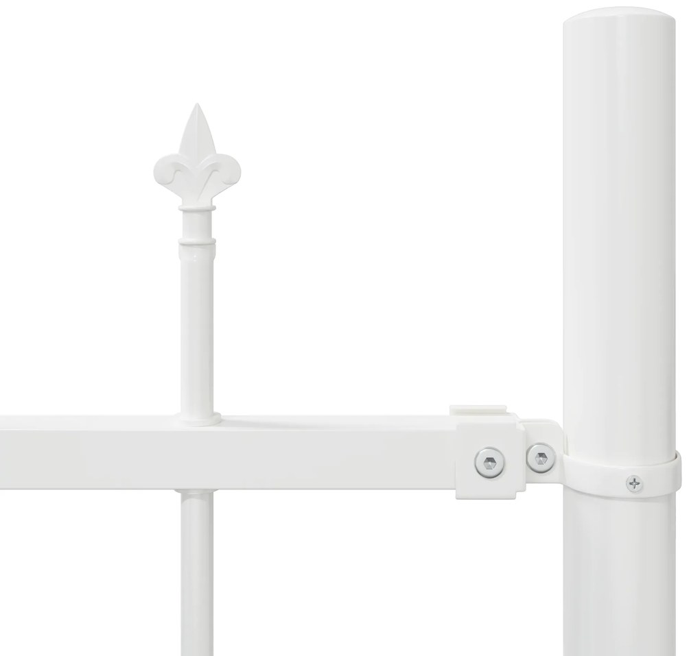 Cerca de Jardim vidaXL com Topo Arqueado Branco 8,5x2 m de Aço