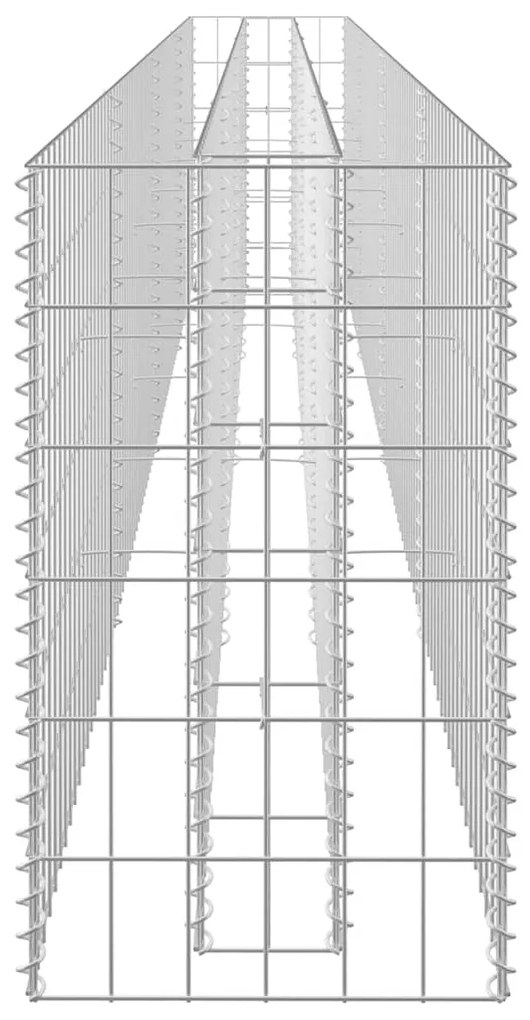 Canteiro elevado/cesto gabião 360x30x60 cm aço galvanizado