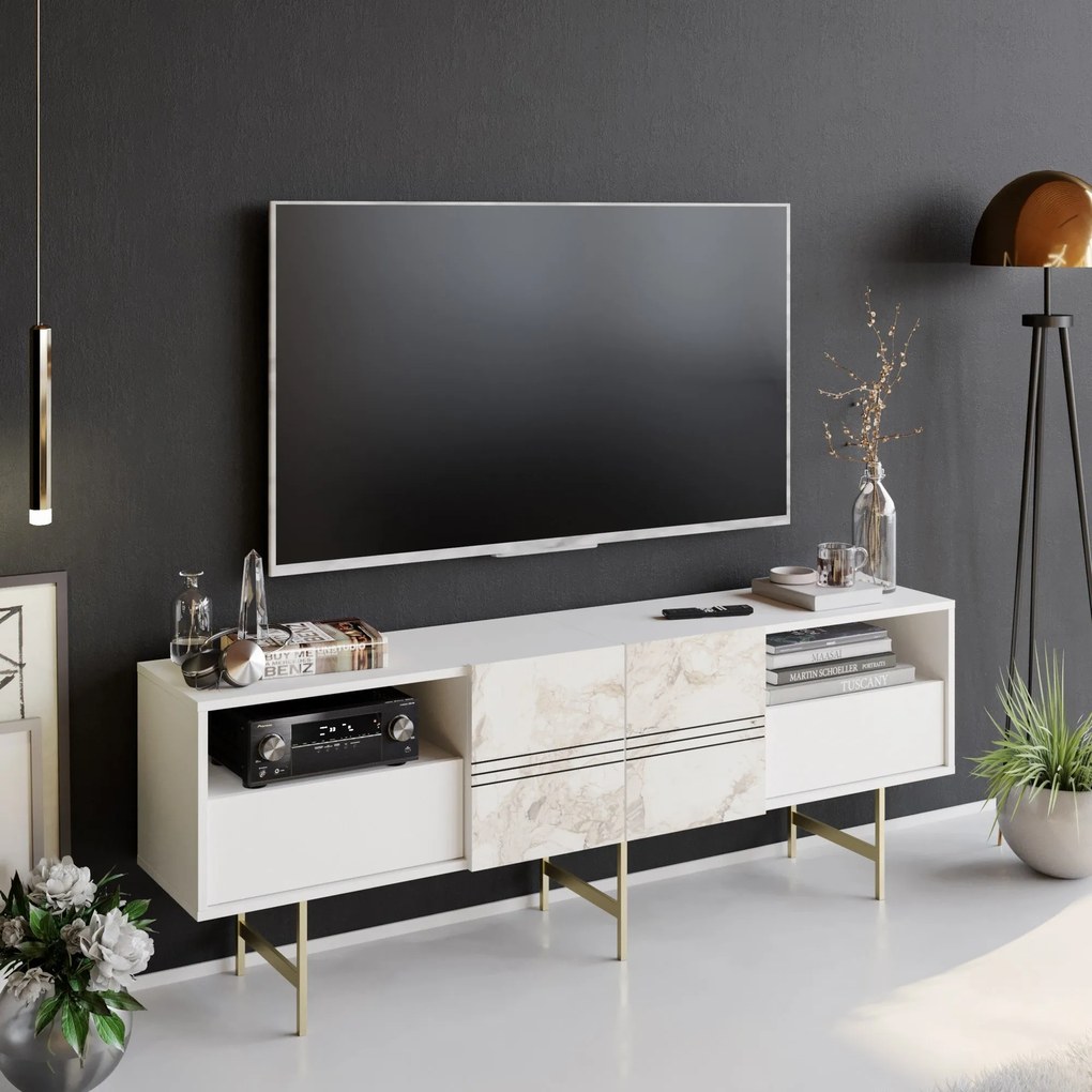 Móvel TV Derin – Branco – 180x64,7x37,1 cm