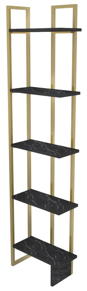 Estante Alice – Preto e Dourado – 45,2 cm x 21,6 cm x 180 cm
