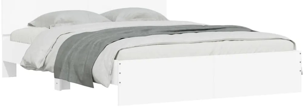 Estrutura de cama com cabeceira 150x200 cm branco
