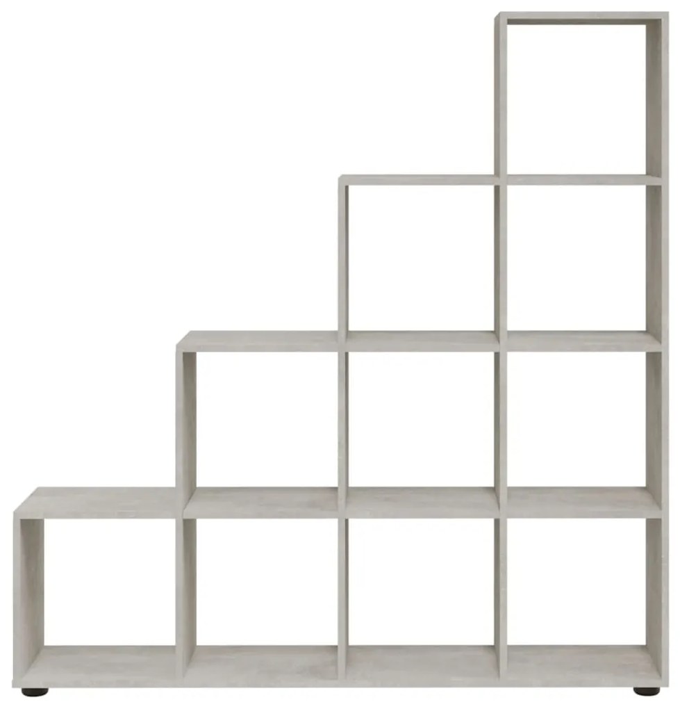 Estante escada/prateleira 142cm derivados madeira cinza cimento